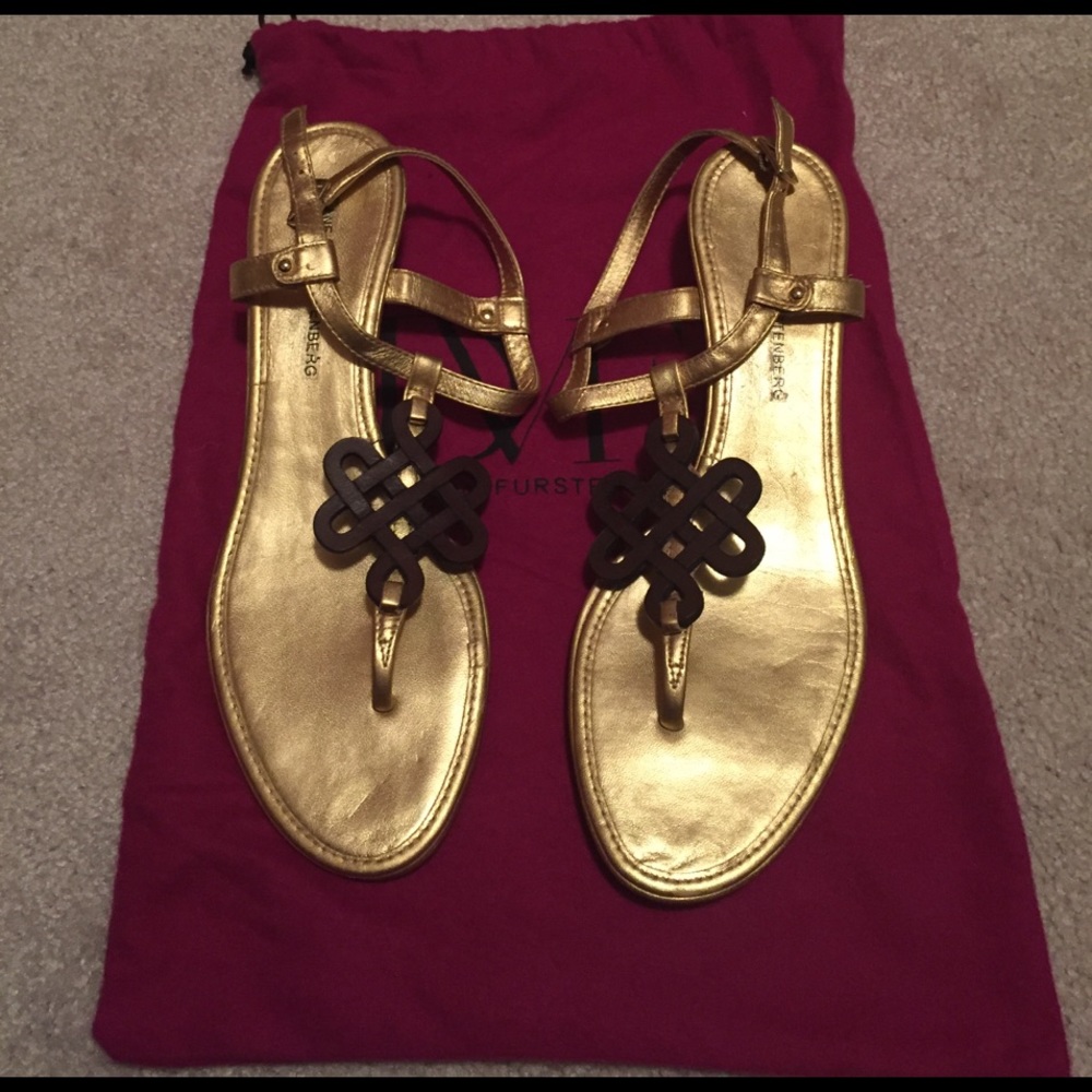 Gold DVF sandals